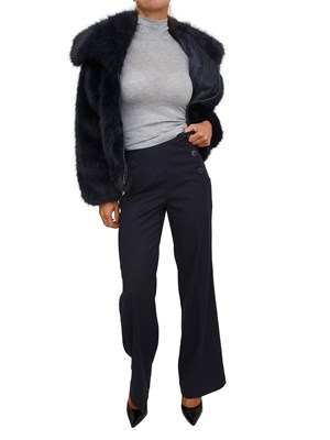 Pantalone Enta Nenette in fresco lana blu in DONNA