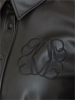Camicia over in ecopelle nera Nenette in DONNA