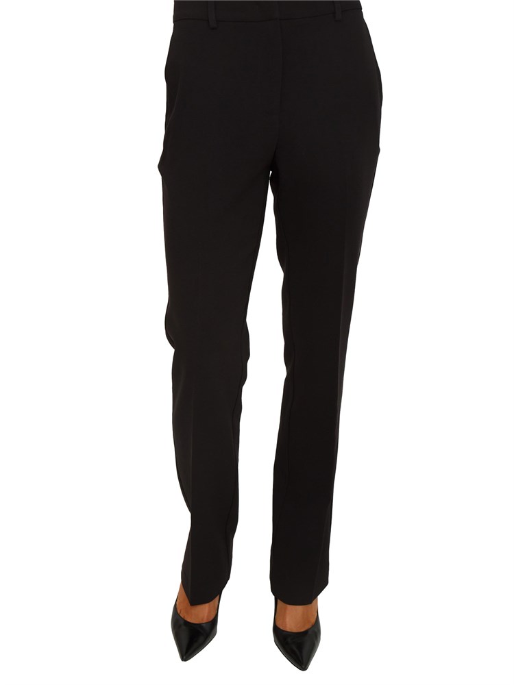Pantalone New York Nenette in doppio crepe nero