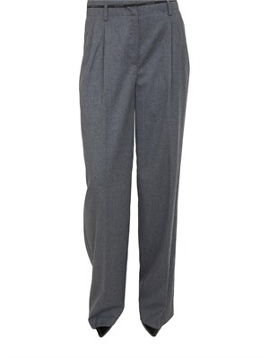 Pantalone Eusebio Nenette in fresco lana grigio in DONNA
