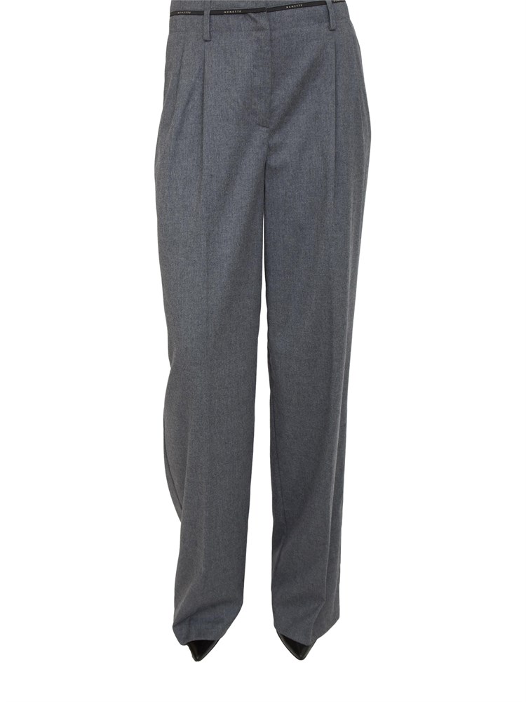 Pantalone Eusebio Nenette in fresco lana grigio