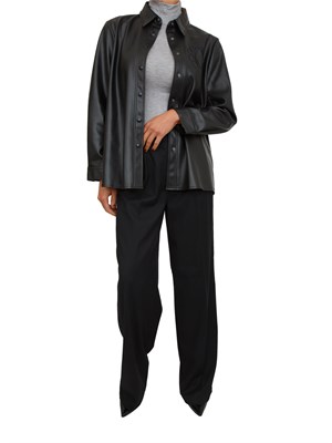 Pantalone Eusebio Nenette in fresco lana nero in DONNA