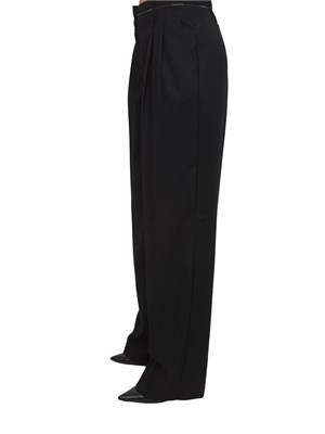 Pantalone Eusebio Nenette in fresco lana nero in DONNA