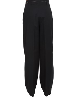 Pantalone Eusebio Nenette in fresco lana nero in DONNA