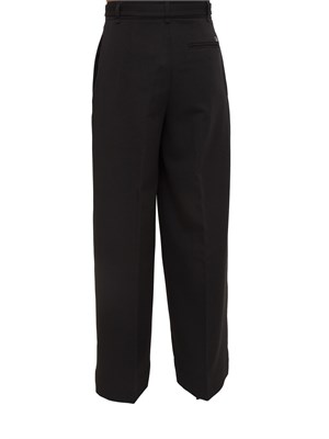 Pantaloni Liu Jo in misto viscosa neri con cintura gioiello in DONNA