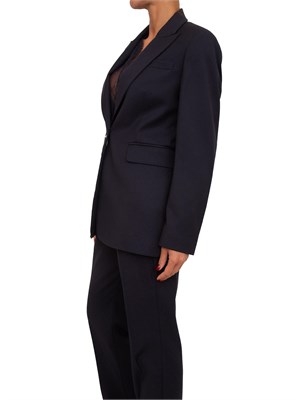 Giacca monopetto Liu Jo in misto viscosa blu con strass all over in DONNA