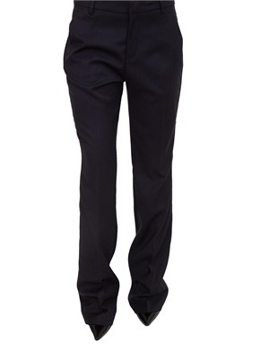 Pantaloni Liu Jo donna in misto viscosa blu con strass all over in DONNA