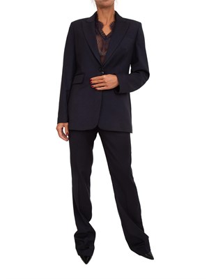 Pantaloni Liu Jo donna in misto viscosa blu con strass all over in DONNA