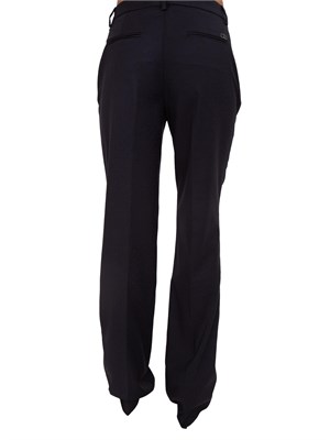 Pantaloni Liu Jo donna in misto viscosa blu con strass all over in DONNA