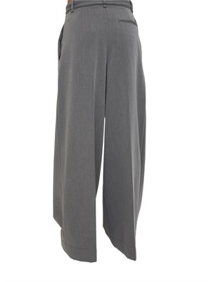 Pantaloni Liu Jo in misto viscosa grigi con cintura gioiello in DONNA