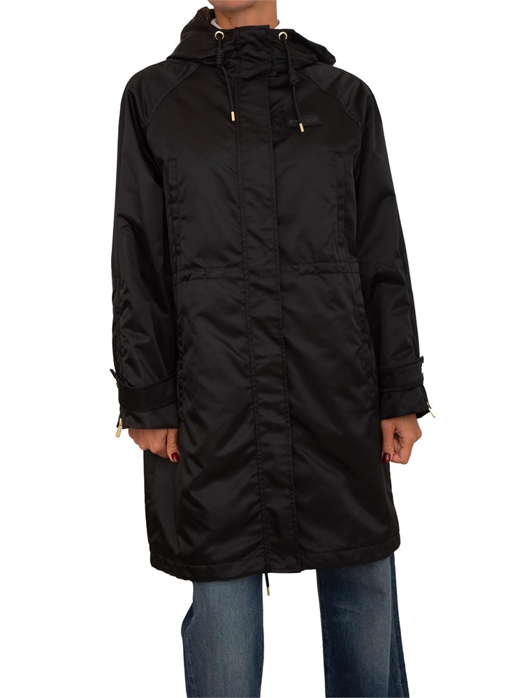 Piumino Pinko in tela lucida con cappuccio e gilet interno