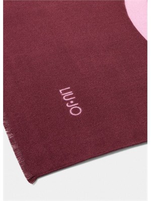 Stola Liu Jo donna in viscosa bordeaux stampa fantasia in DONNA