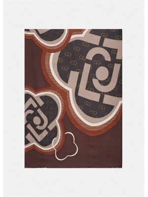 Stola Liu Jo donna in viscosa beige stampa fantasia in DONNA