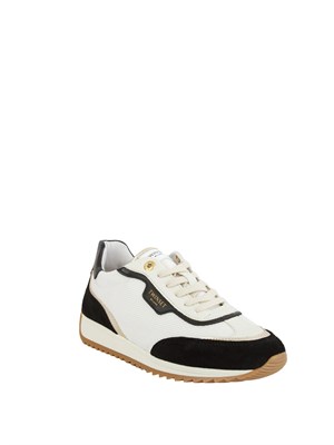 Sneaker Twinset in pelle bianca con inserti neri in DONNA