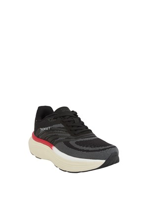 Sneakers Twinset in tessuto e suede nero in DONNA