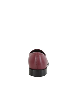 Mocassino Twinset in pelle bordeaux con logo oro in DONNA