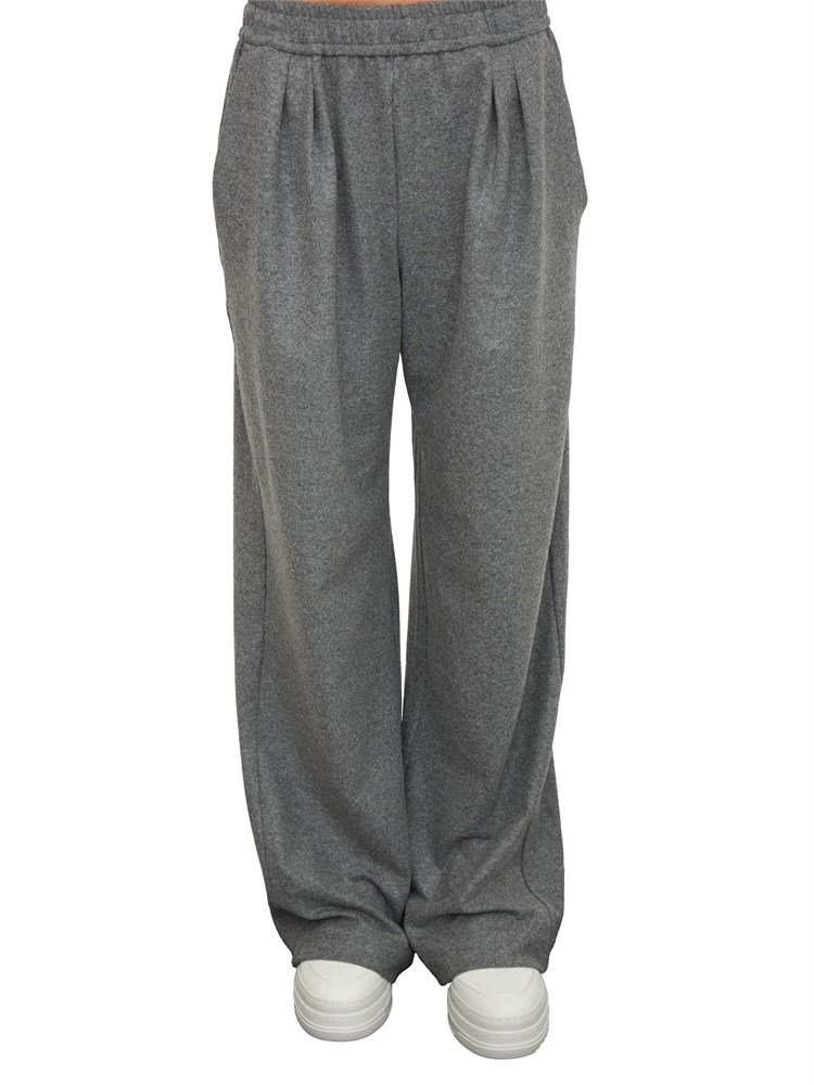 Pantaloni Pinko in flanella di misto lana grigi