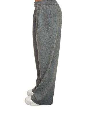 Pantaloni Pinko in flanella di misto lana grigi in DONNA