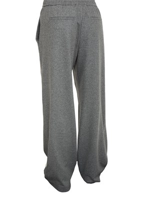 Pantaloni Pinko in flanella di misto lana grigi in DONNA