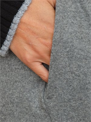 Pantaloni Pinko in flanella di misto lana grigi in DONNA