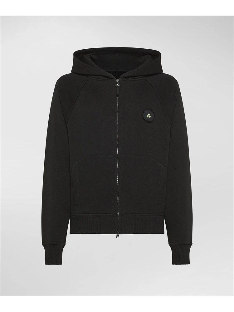 Felpa Peuterey Patek nero in cotone con zip