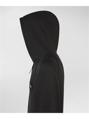 Felpa Peuterey Patek nero in cotone con zip in BAMBINO