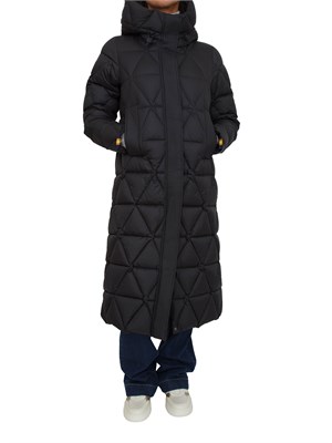 Piumino lungo donna Ruenne K-Way in tessuto idrorepellente nero in DONNA