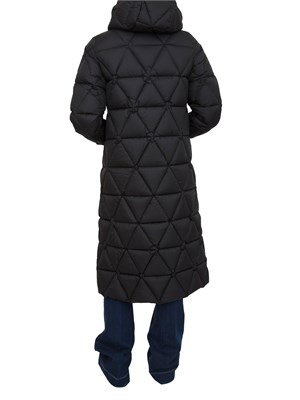 Piumino lungo donna Ruenne K-Way in tessuto idrorepellente nero in DONNA