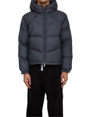 Giubbino uomo K-Way con cappuccio in tessuto tecnico blu in UOMO