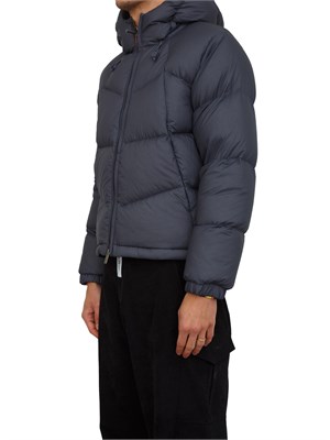 Giubbino uomo K-Way con cappuccio in tessuto tecnico blu in UOMO