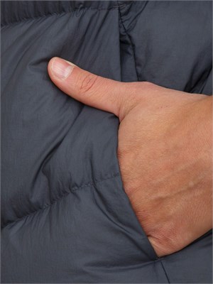 Giubbino uomo K-Way con cappuccio in tessuto tecnico blu in UOMO