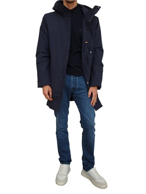 Giubbino uomo Thomas K-Way in nylon ottoman blu in UOMO