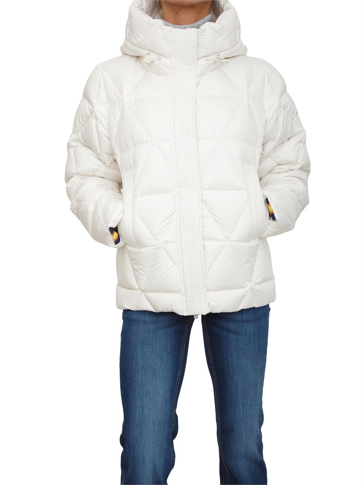 Piumino Lethille K-Way imbottito in tessuto bianco