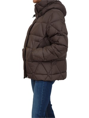 Piumino Lethille K-Way imbottito in tessuto marrone in DONNA