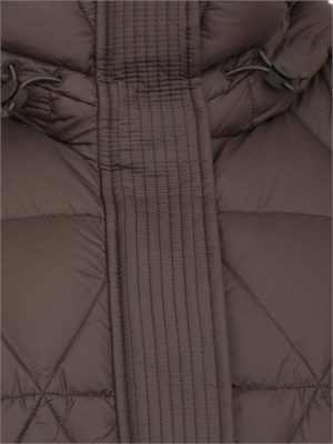 Piumino Lethille K-Way imbottito in tessuto marrone in DONNA