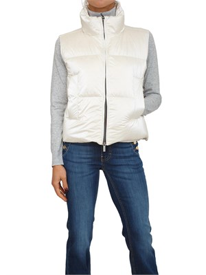 Gilet imbottito donna Thille K-Way in tessuto luminoso bianco in DONNA