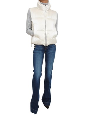 Gilet imbottito donna Thille K-Way in tessuto luminoso bianco in DONNA