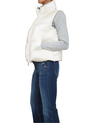 Gilet imbottito donna Thille K-Way in tessuto luminoso bianco in DONNA