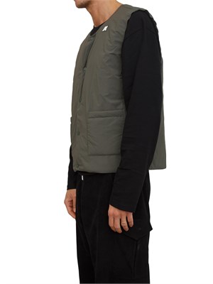 Gilet uomo Vally K-Way in nylon tecnico verde in UOMO