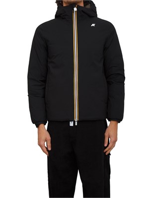 Giubbino uomo K-Way double face nero e marrone in UOMO