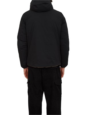 Giubbino uomo K-Way double face nero e marrone in UOMO