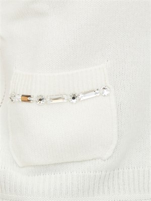 Cardigan avorio donna Ciao Nenette in misto cashmere e lana in DONNA