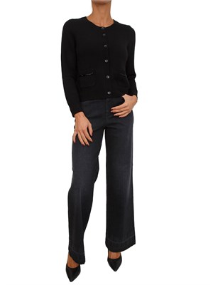 Cardigan nero donna Ciao Nenette in misto cashmere e lana in DONNA