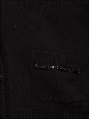 Cardigan nero donna Ciao Nenette in misto cashmere e lana in DONNA