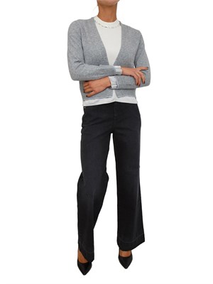 Cardigan donna Cile Nenette in misto cashmere grigio in DONNA