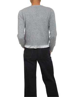 Cardigan donna Cile Nenette in misto cashmere grigio in DONNA