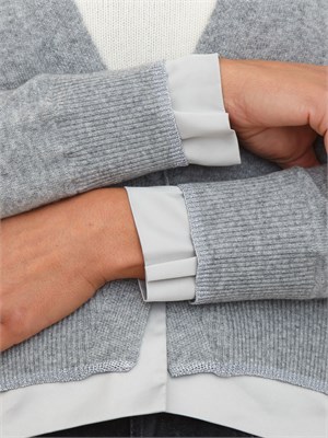 Cardigan donna Cile Nenette in misto cashmere grigio in DONNA