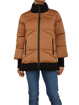 Piumino corto donna Nenette in tessuto lucido marrone in DONNA