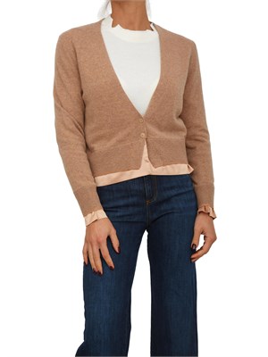 Cardigan donna Cile Nenette in misto cashmere cammello in DONNA