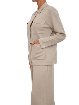 Giacca monopetto Cali Nenette in misto lana taupe in DONNA